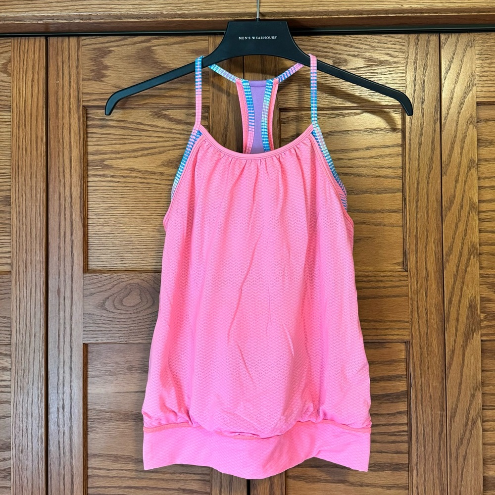 Ivivva by Lululemon Girls Double Dutch Racerback Tank Size 12